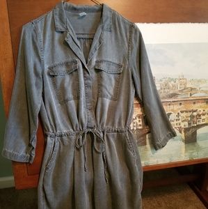 Gray old navy chambray utility dress